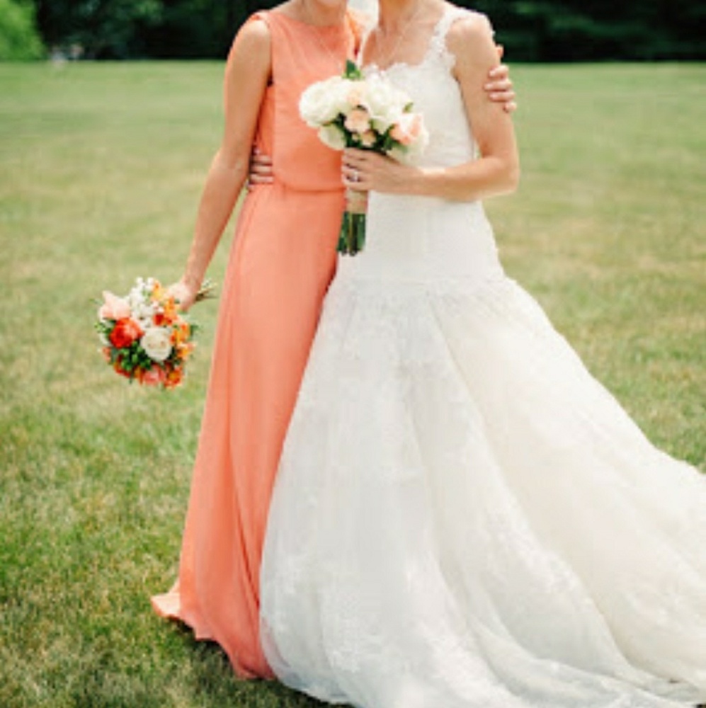 Dark Coral Bridesmaid/Formal Dress